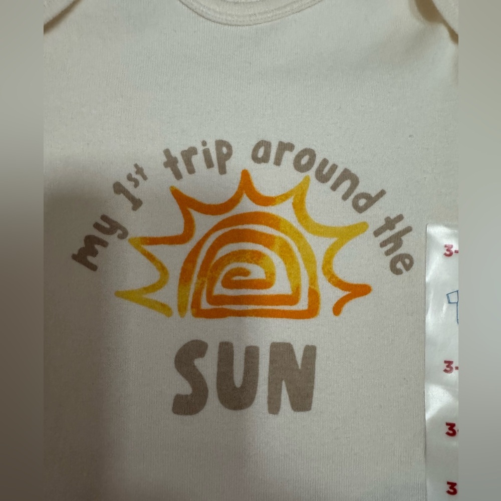 NWT - Floral Baby Romper/ Ivory Onesie w Logo/ Yellow Swimsuit - All are 3-6mths - Picture 11 of 13
